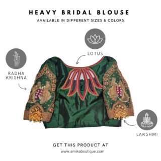 Heavy Bridal Blouse

ð Radha Krishna on both sleeves with flowers garland
ð Lakshmi Dollar at the center
ð Back neck cutwork of lotus

It can be designed on other color blouses also for more details visit website

Website link in Bio
DM or WhatsApp to 9367777377

.
.
.
.
.

#amikaboutique #boutique #fashion #saree #blousedesigns #blouse #boutiqueincoimbatore #handmade #partywear #blouseboutique #bridalblouse #bridallehenga #bridal #bridalclothing